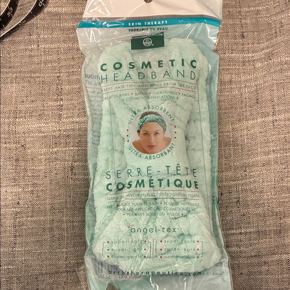 NWT Earth Therapeutics Cosmetic Headband Terry Soft Mint Green